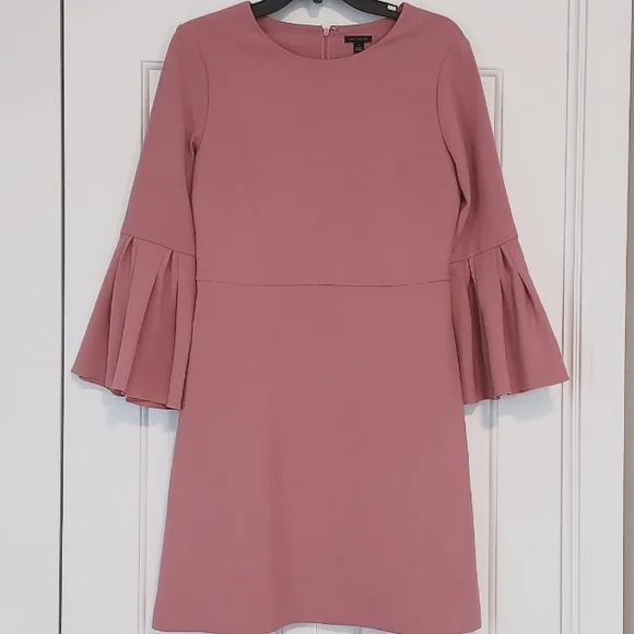 ann taylor pink shift dress NWT Pink ANN TAYLOR Shift Dress Puff Sleeve size 8 Cougar Vintage Shop